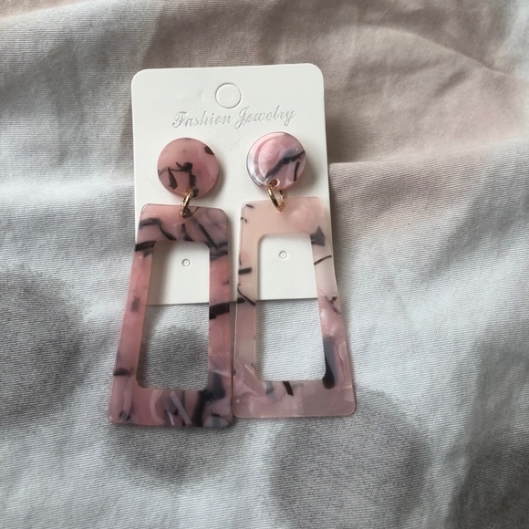 Pink Dangle Earrings - Picture 4 of 5